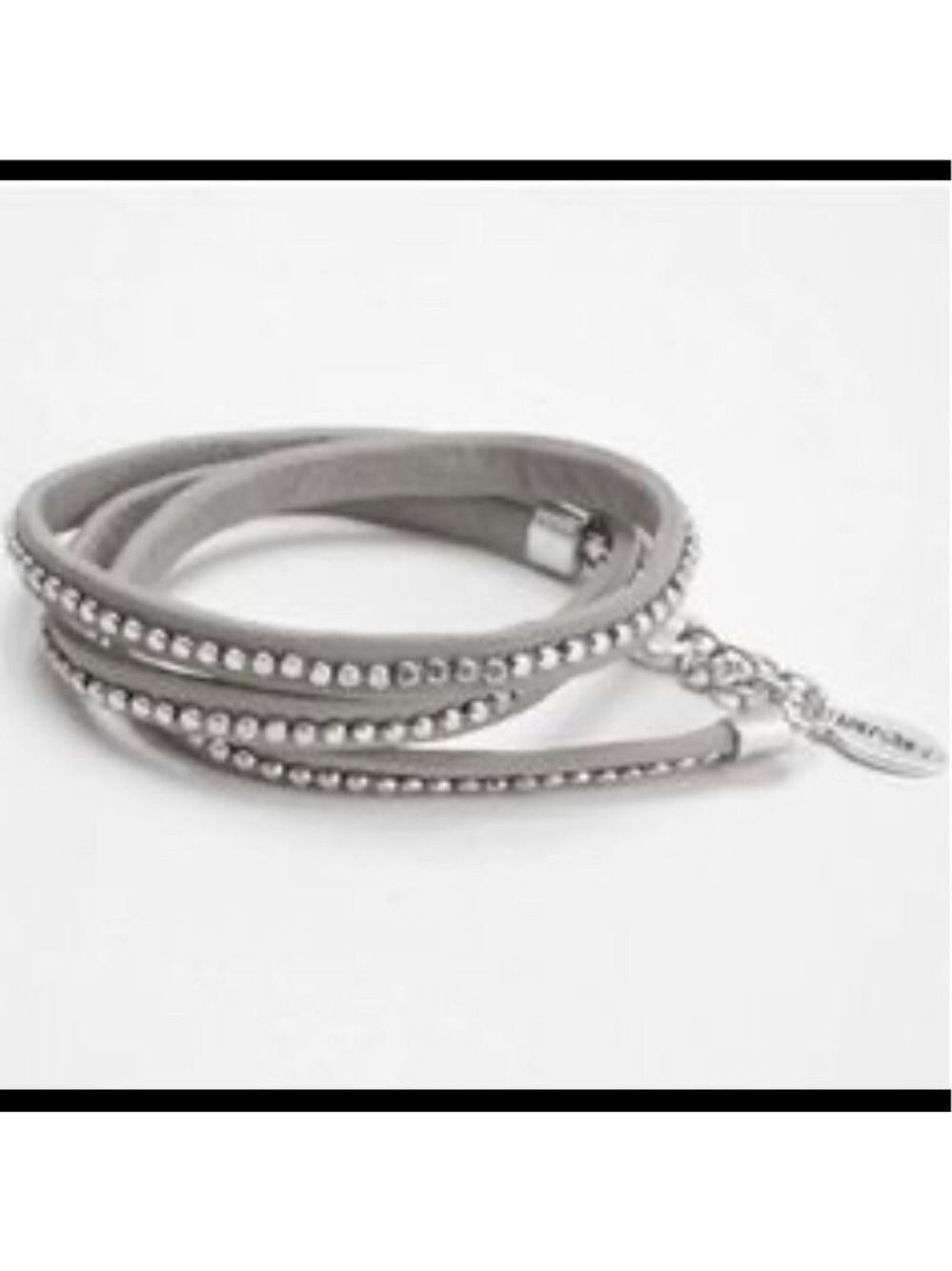 Hultquist leather/silver wraparound bracelet - Picture 2 of 9